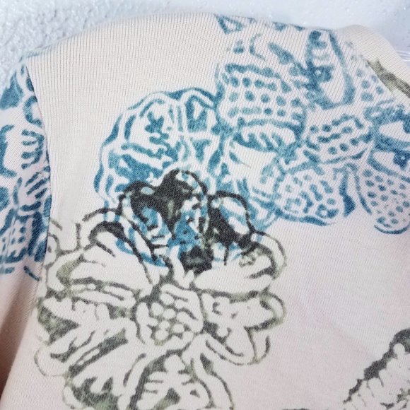 New York & Company Women's Long Sleeve V Neck Floral Shirt Top Blouse Sweater - Picture 9 of 11